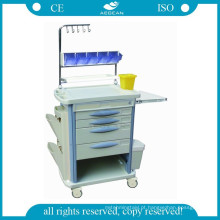 AC-NT004B3 CE mobiliário abs emergência hospital de plástico de enfermagem carrinhos clínicos